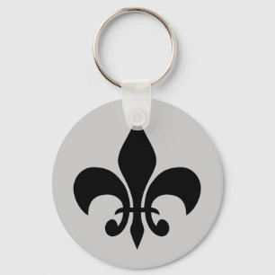 Porte-clés Fleur de Lise en Porte - clé gris