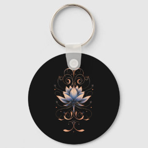 Porte-clés Fleur de Lotus Reiki Féminin Méditation Nouvel Âge