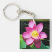 Porte-clés Fleur de Lotus rose chaud (Devant)