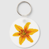 Porte-clés Fleur de lys jaune pixelisée (Verso)