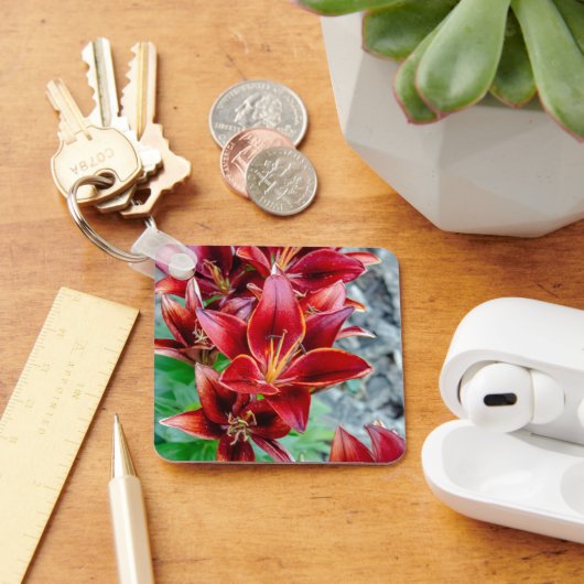 Porte-clés Fleur de Lys Stargazer Rouge (Bureau)