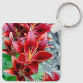 Porte-clés Fleur de Lys Stargazer Rouge (Dos)