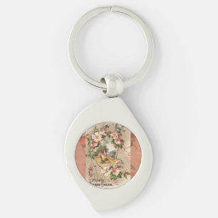Porte-clés Fleur de naissance victorienne des années 1800 