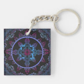 Porte-clés Fleur de nuit Mandala (Dos)