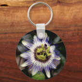 Porte-clés Fleur de passion bleue Abstraite (Recto)