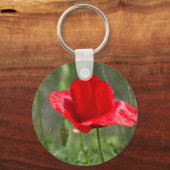 Porte-clés Fleur de pavot rouge sauvage (Recto)