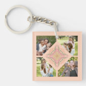 Porte-clés Fleur de pêche douce Script kaléidoscopique Meille (Devant)