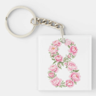 Porte-clés Fleur de pivoine pour la Journée internationale de