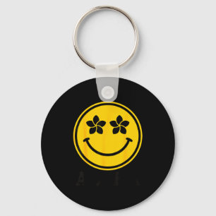 Porte-clés Fleur de plumeria sourire aloha hawaii plage été