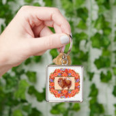 Porte-clés Fleur de Poméranie (main)
