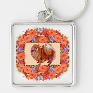 Porte-clés Fleur de Poméranie