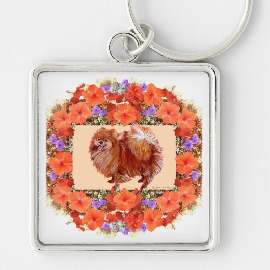 Porte-clés Fleur de Poméranie (Devant)
