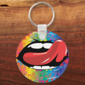 Porte-clés Fleur De Rainbow Licking Lips (Recto)