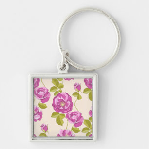 Porte-clés Fleur de Rose Lavande Violette