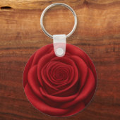 Porte-clés - Fleur de rose rouge (Recto)