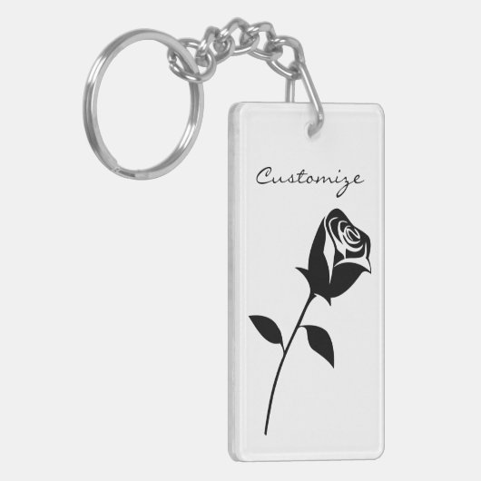 Porte-clés Fleur de Saint-Valentin noire Thunder_Cove (Devant gauche)