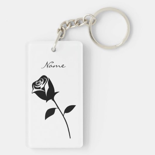 Porte-clés Fleur de Saint-Valentin noire Thunder_Cove (Dos)