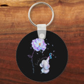 Porte-clés Fleur de sensibilisation à la prévention du suicid (Recto)