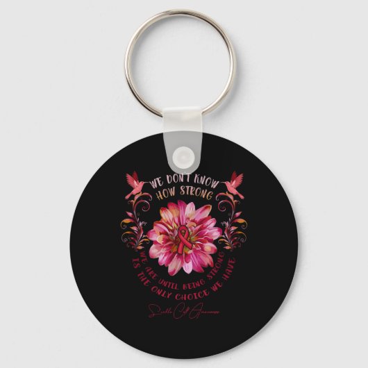 Porte-clés Fleur de sensibilisation aux cellules de faucille (Recto)