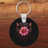Porte-clés Fleur de sensibilisation aux cellules de faucille (Recto)
