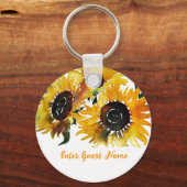 Porte-clés Fleur de soleil brillant fabuleux 50 ans (Recto)