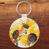 Porte-clés Fleur de soleil brillant fabuleux 50 ans (Verso)