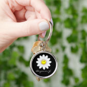 Porte-clés Fleur de sourire de marguerite (main)