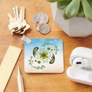 Porte-clés Fleur de Taiji, Harmonie Florale Yin Yang