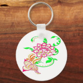 Porte-clés Fleur de tatouage (Recto)