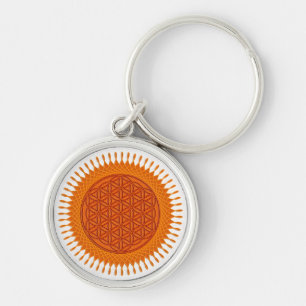 Porte-clés Fleur de vie / design ensoleillé