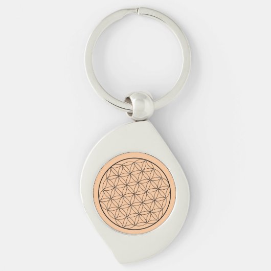 Porte-clés Fleur de Vie holographique Géométrie sacrée (Devant)