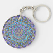 Porte-clés Fleur de Vie - Mandala de style indien 2 (Dos)