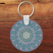 Porte-clés Fleur De Vie - Mandala India Style 1 (Recto)