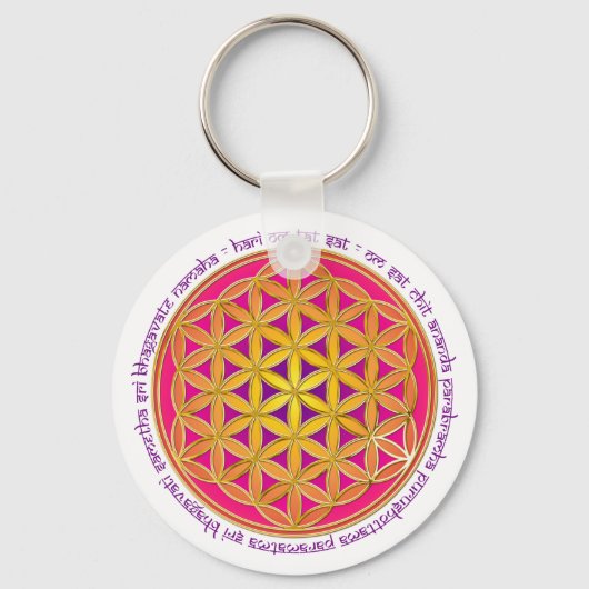 Porte-clés Fleur De Vie / Mantra Moola (Recto)