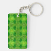 Porte-clés Fleur de vie - motif de timbre - vert (Dos)