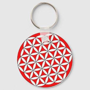 Porte-clés Fleur de vie rouge
