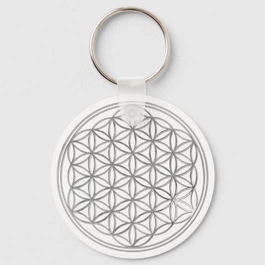 Porte-clés Fleur De Vivre / Argent (Recto)