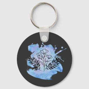 Porte-clés fleur d'eau