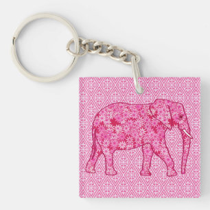 Porte-clés Fleur d'éléphant - rose fuchsia