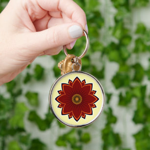 Porte-clés Fleur - Dessin Floral