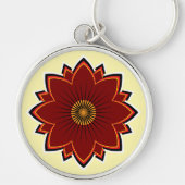 Porte-clés Fleur - Dessin Floral (Devant)