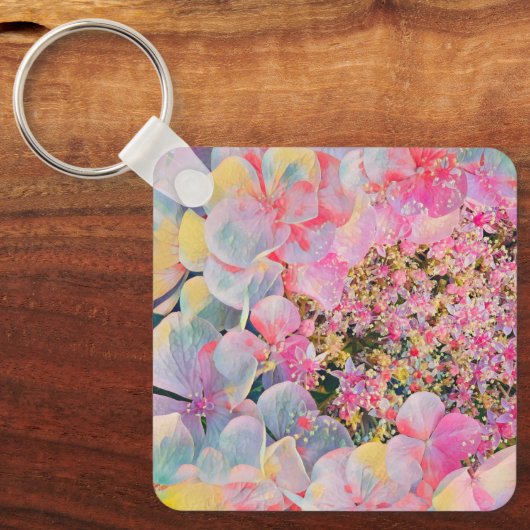 Porte-clés Fleur d'été Hydrangea en fleurs (Recto)