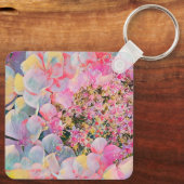 Porte-clés Fleur d'été Hydrangea en fleurs (Verso)