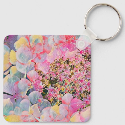 Porte-clés Fleur d'été Hydrangea en fleurs (Dos)