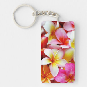Porte-clés Fleur d'Hawaï de Frangipani de Plumeria customis