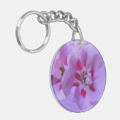 Porte-clés Fleur d'Hibiscus Abstrait Rose Violet (Devant gauche)