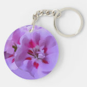 Porte-clés Fleur d'Hibiscus Abstrait Rose Violet (Dos)