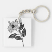 Porte-clés Fleur d'Hibiscus III (Dos)