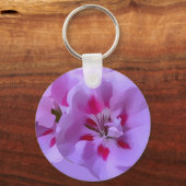Porte-clés Fleur d'Hibiscus Violet Rose Abstrait (Recto)