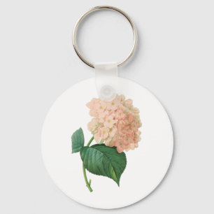Porte-clés Fleur d'Hortensia rose vintage par Redoute